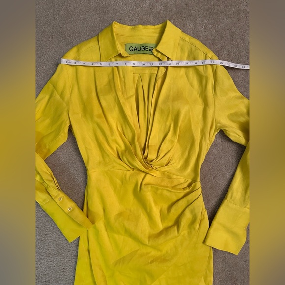 Gauge81 NAHA LINEN linen draped shirt mini dress - Small. EUC. - Picture 5 of 13